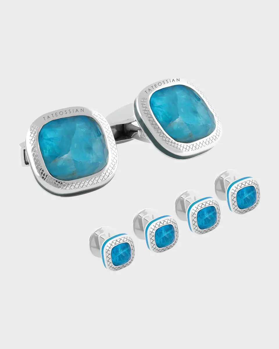 Tateossian Men's Apatite Doublet Cufflink Shirt Stud Set | Thumbnail 3 Tateossian Men's Apatite Doublet Cufflink Shirt Stud Set | Thumbnail 3