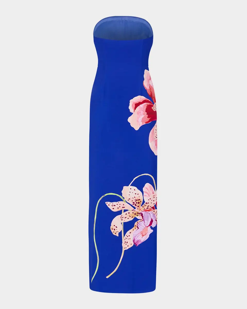 Milly Vera Strapless Floral-Print Maxi Dress | Thumbnail 2 Milly Vera Strapless Floral-Print Maxi Dress | Thumbnail 2