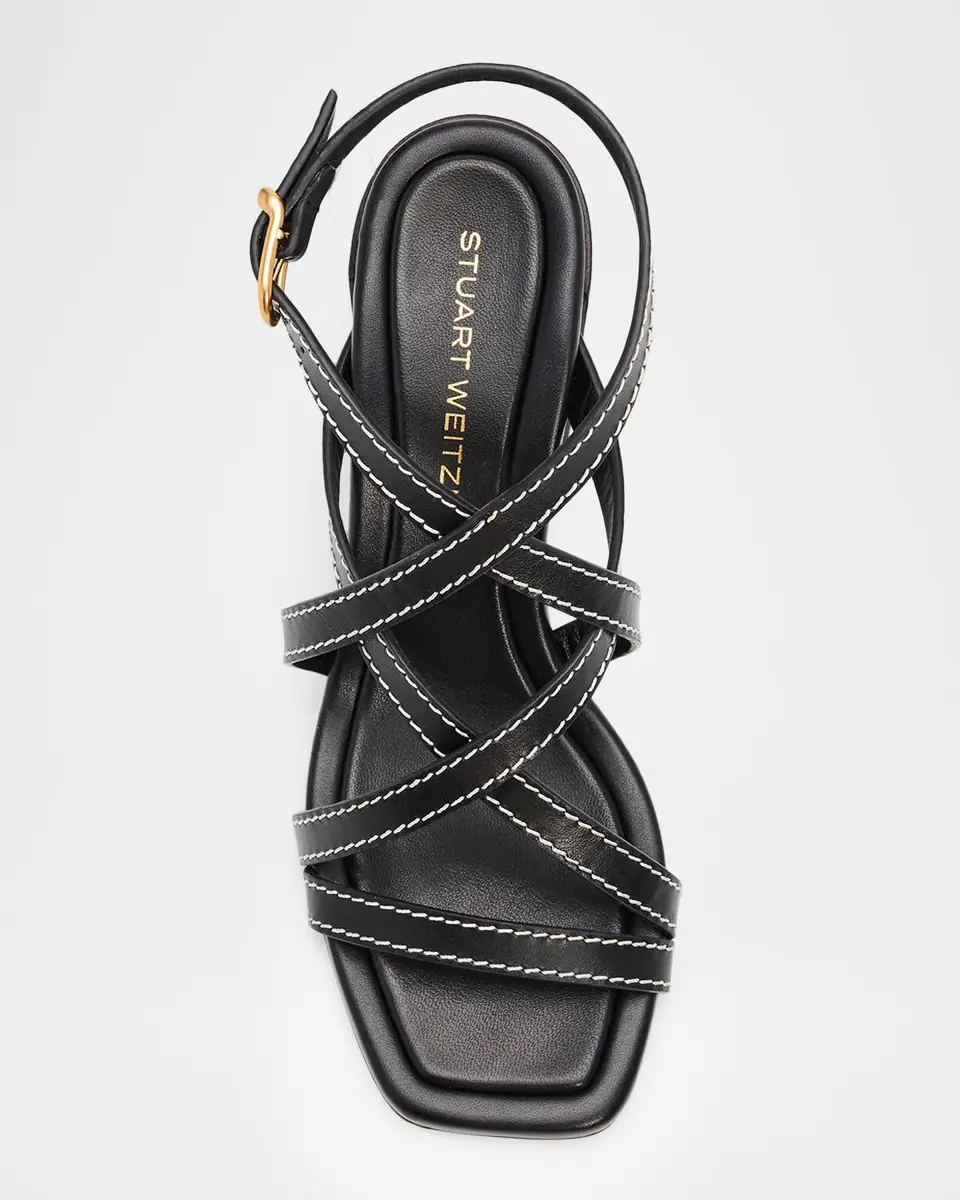 Stuart Weitzman 85mm Park Leather Block-Heel Sandals | Thumbnail 5