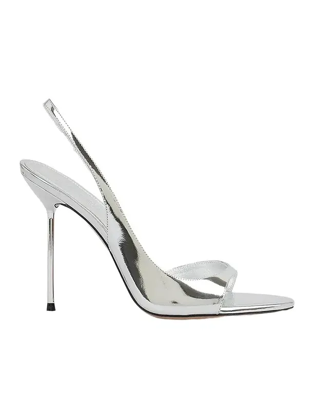 Lidia Metallic Leather Stiletto Slingback Sandals Lidia Metallic Leather Stiletto Slingback Sandals