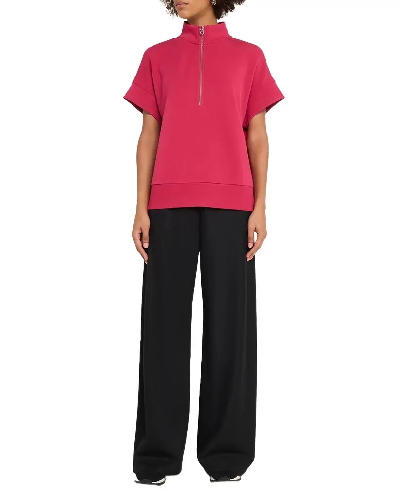 Varley Ritchie Short-Sleeve Half-Zip Sweatshirt | Image 1 Varley Ritchie Short-Sleeve Half-Zip Sweatshirt | Image 1