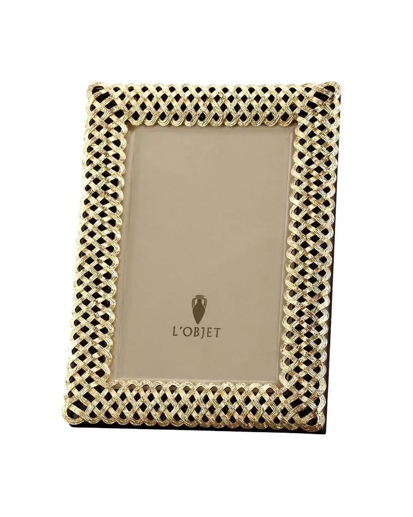 L'Objet Gold Braid 8" x 10" Picture Frame