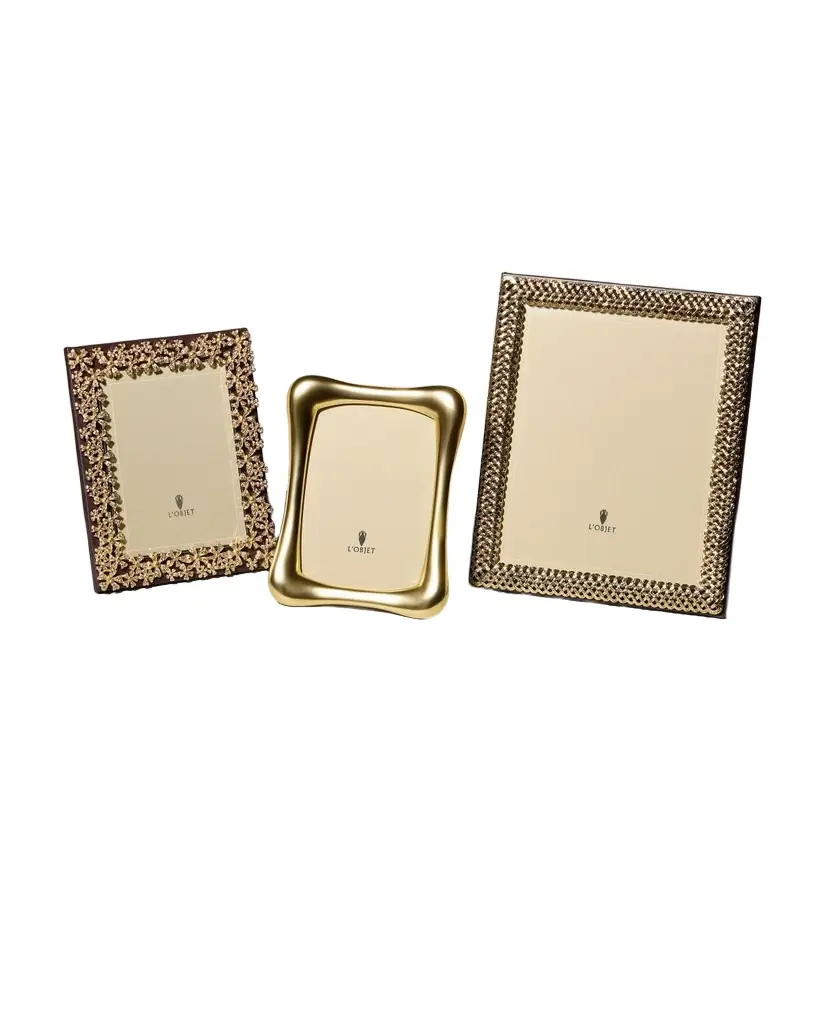 L'Objet Gold Braid 5" x 7" Picture Frame