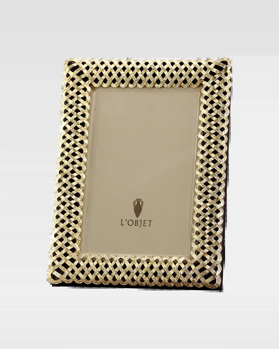 L'Objet Gold Braid 4" x 6" Picture Frame | Thumbnail 2