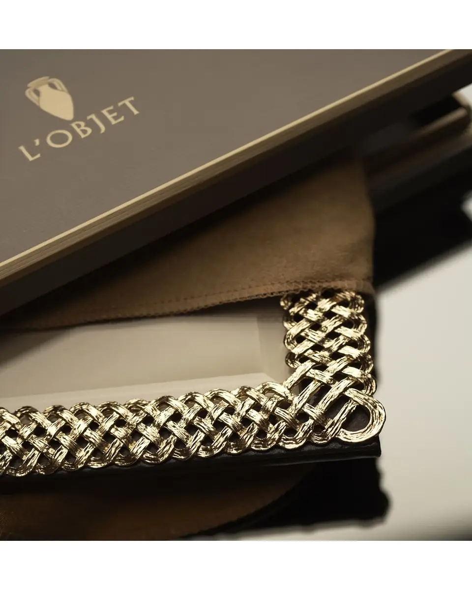 L'Objet Gold Braid 4" x 6" Picture Frame | Thumbnail 3