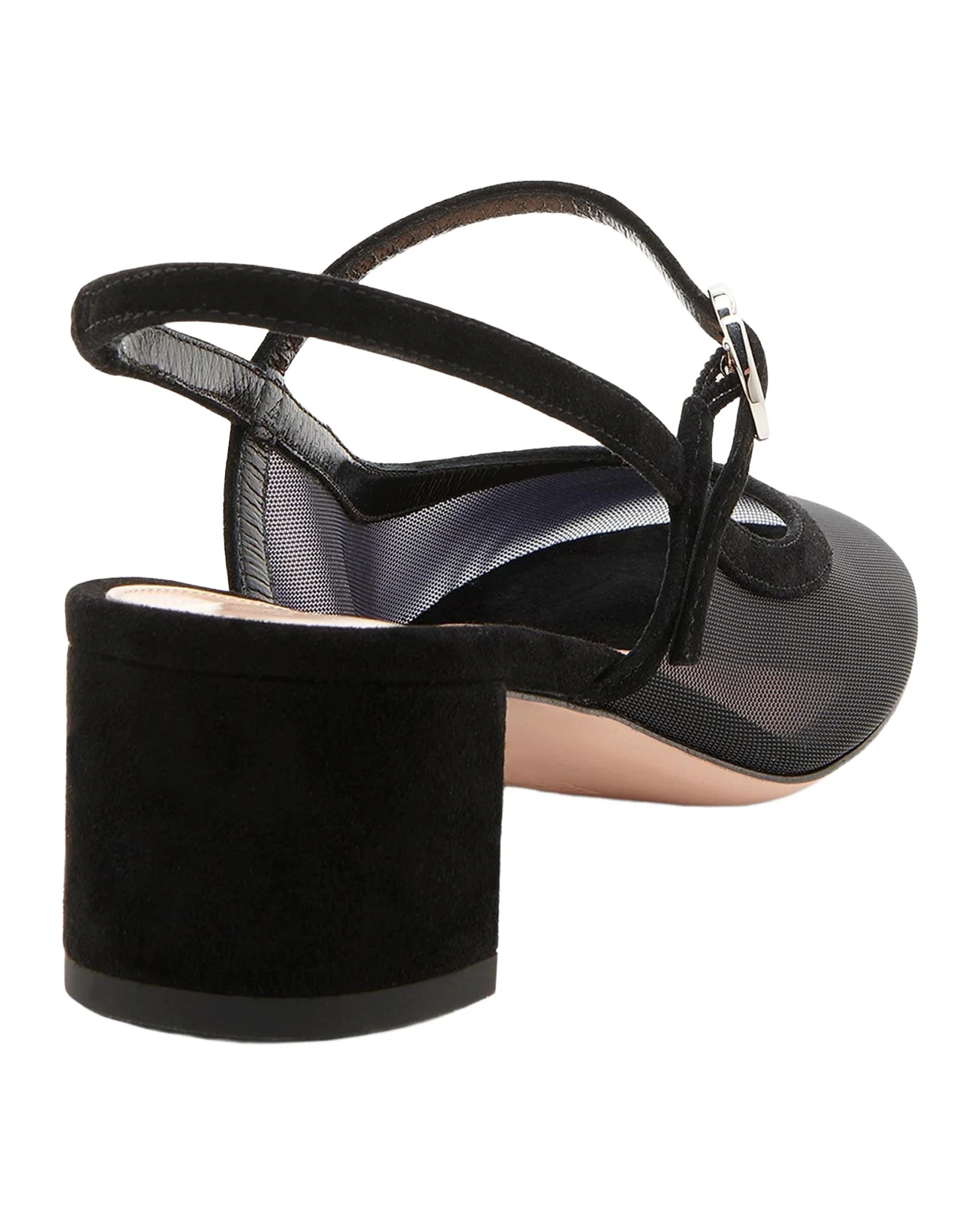 45MM Suede & Mesh Pumps