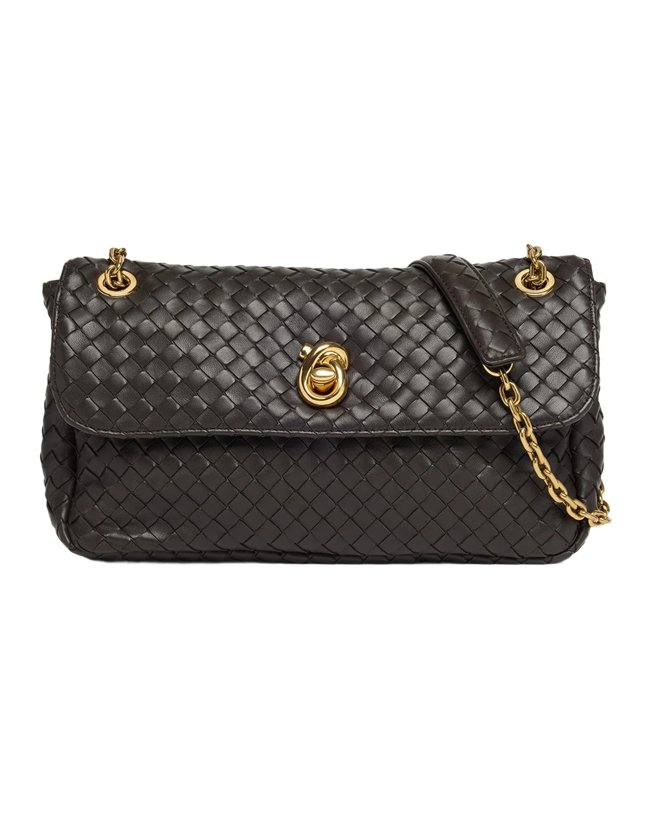 Bottega Veneta Madison Intrecciato Leather Shoulder Bag