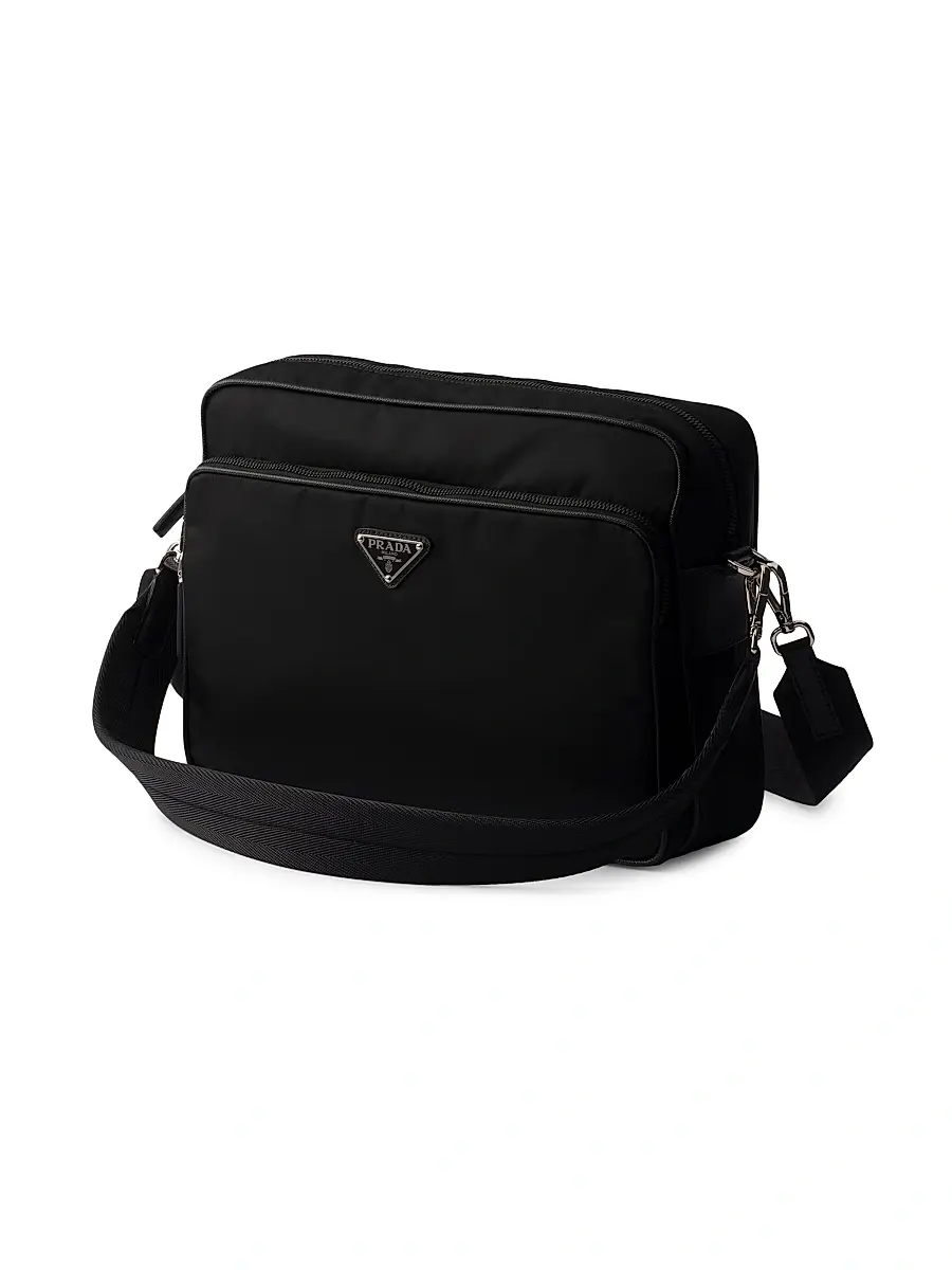 Prada Men's Re-Nylon and Saffiano Leather Shoulder Bag | Thumbnail 2 Prada Men's Re-Nylon and Saffiano Leather Shoulder Bag | Thumbnail 2