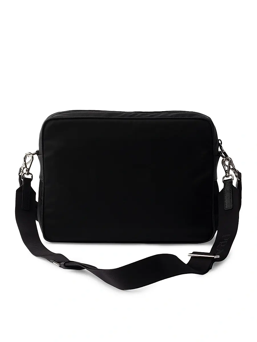 Prada Men's Re-Nylon and Saffiano Leather Shoulder Bag | Thumbnail 3 Prada Men's Re-Nylon and Saffiano Leather Shoulder Bag | Thumbnail 3