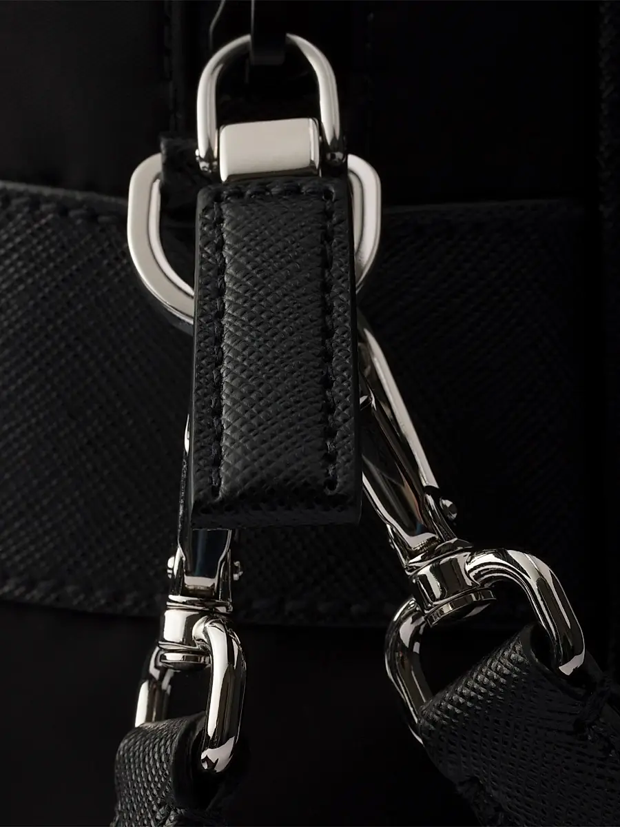 Prada Men's Re-Nylon and Saffiano Leather Shoulder Bag | Thumbnail 5 Prada Men's Re-Nylon and Saffiano Leather Shoulder Bag | Thumbnail 5
