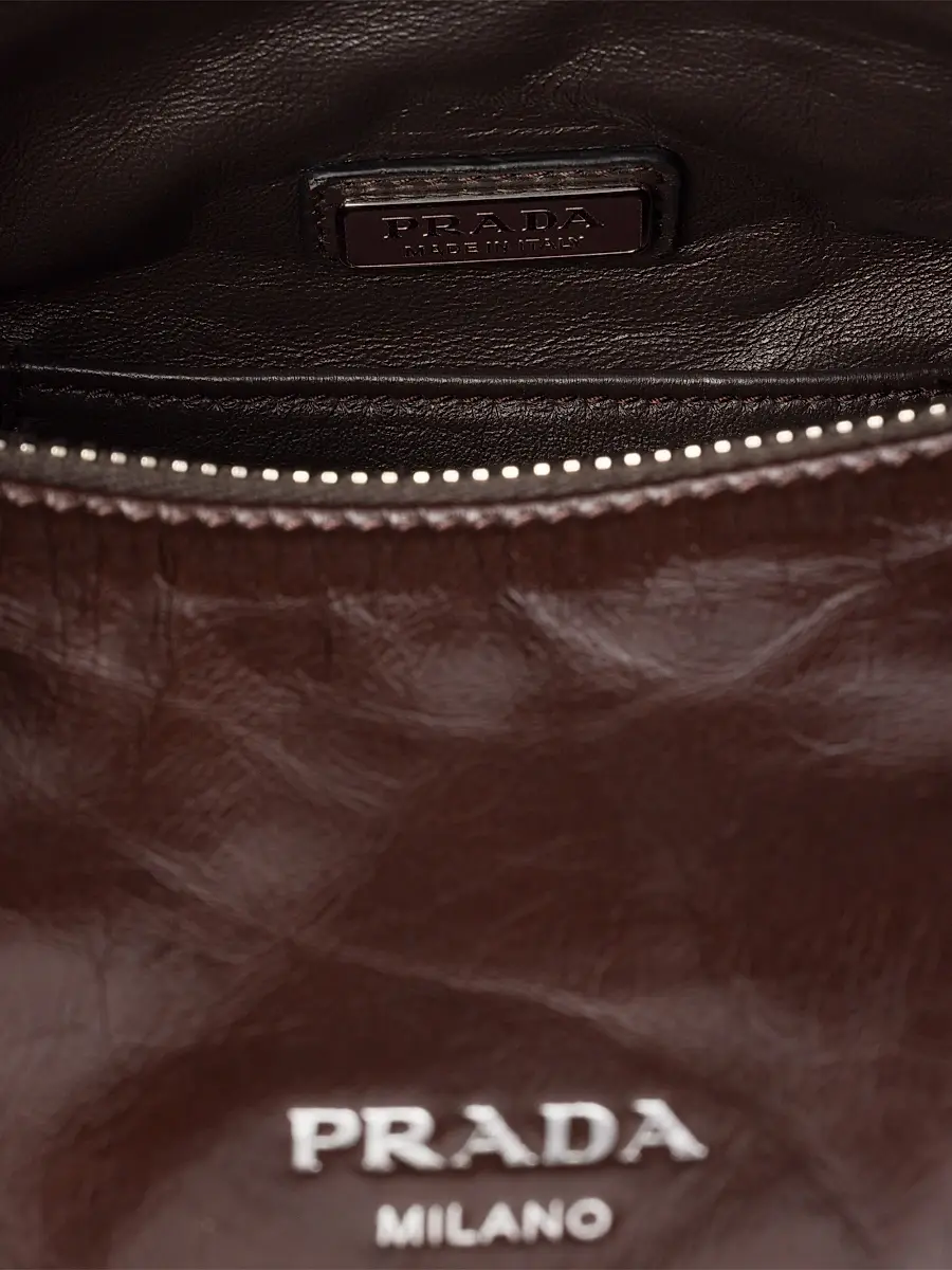 Prada Men's Leather Shoulder Bag - Brown | Thumbnail 5