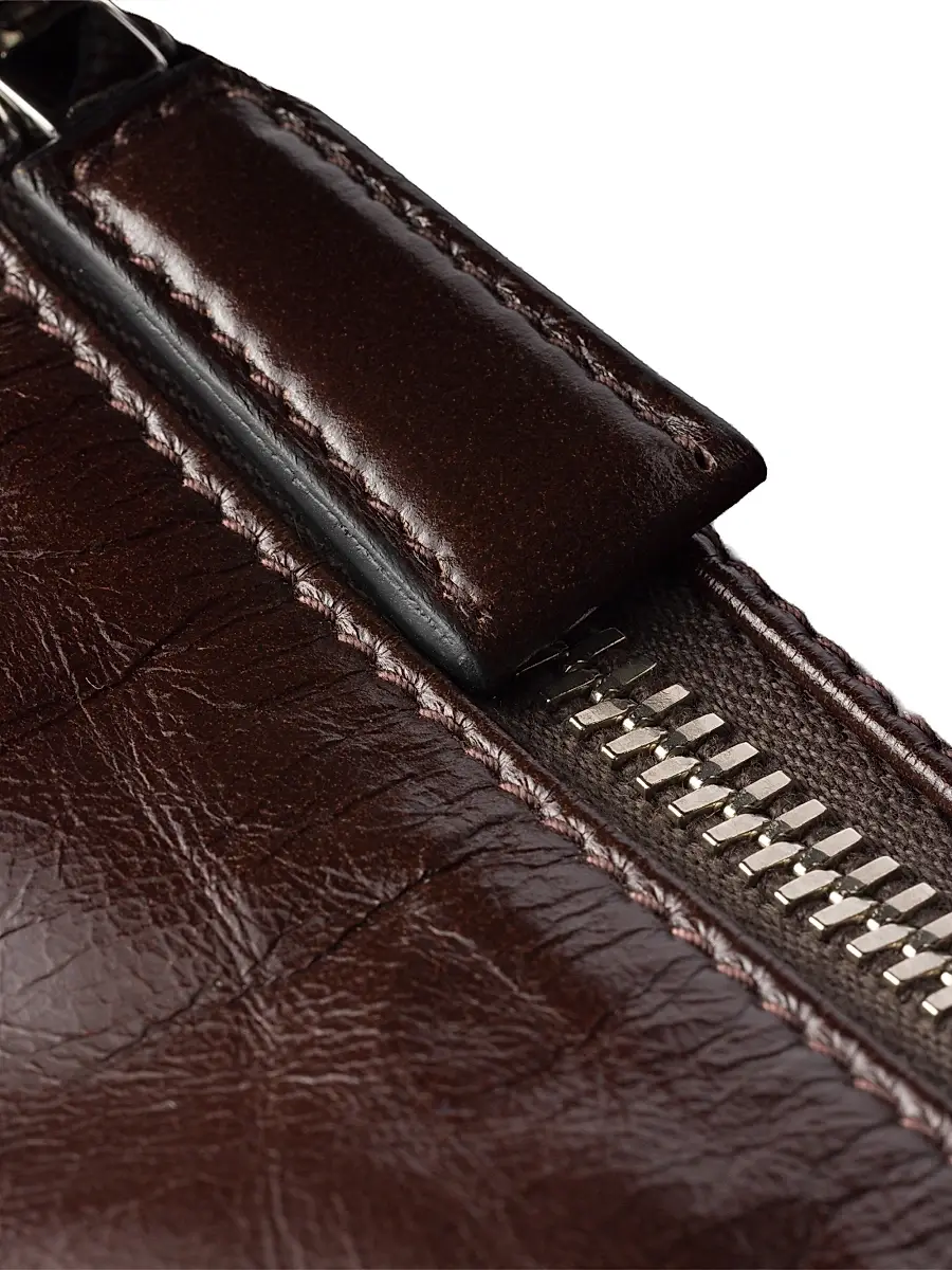 Prada Men's Leather Shoulder Bag - Brown | Thumbnail 6