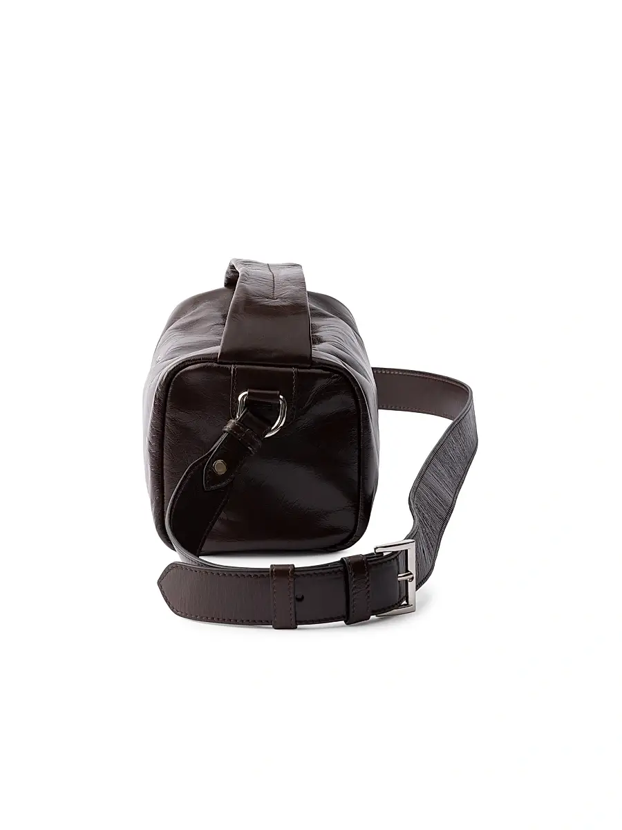 Prada Men's Leather Shoulder Bag - Brown | Thumbnail 7