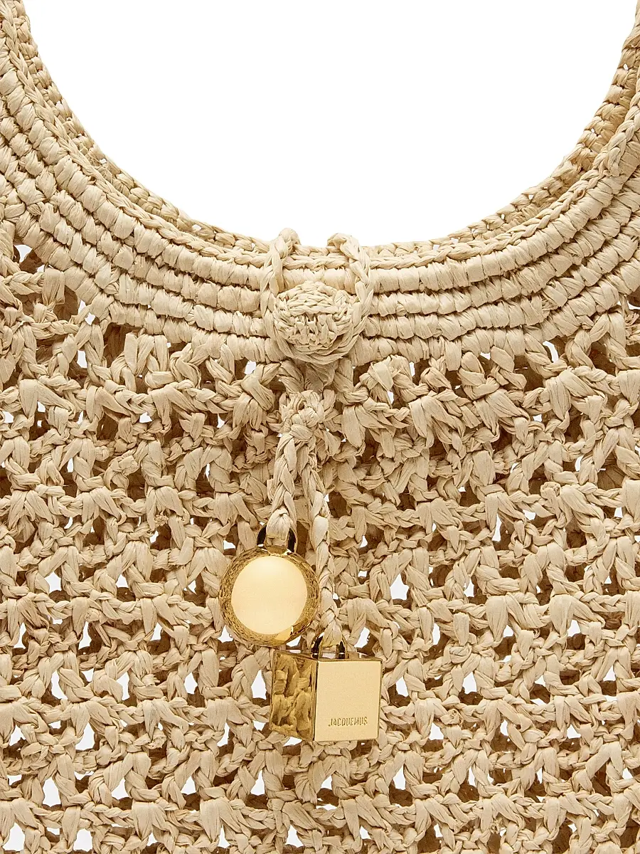 Jacquemus Women's Le Rond Spiaggia Raffia Shoulder Bag - Natural | Thumbnail 4 Jacquemus Women's Le Rond Spiaggia Raffia Shoulder Bag - Natural | Thumbnail 4