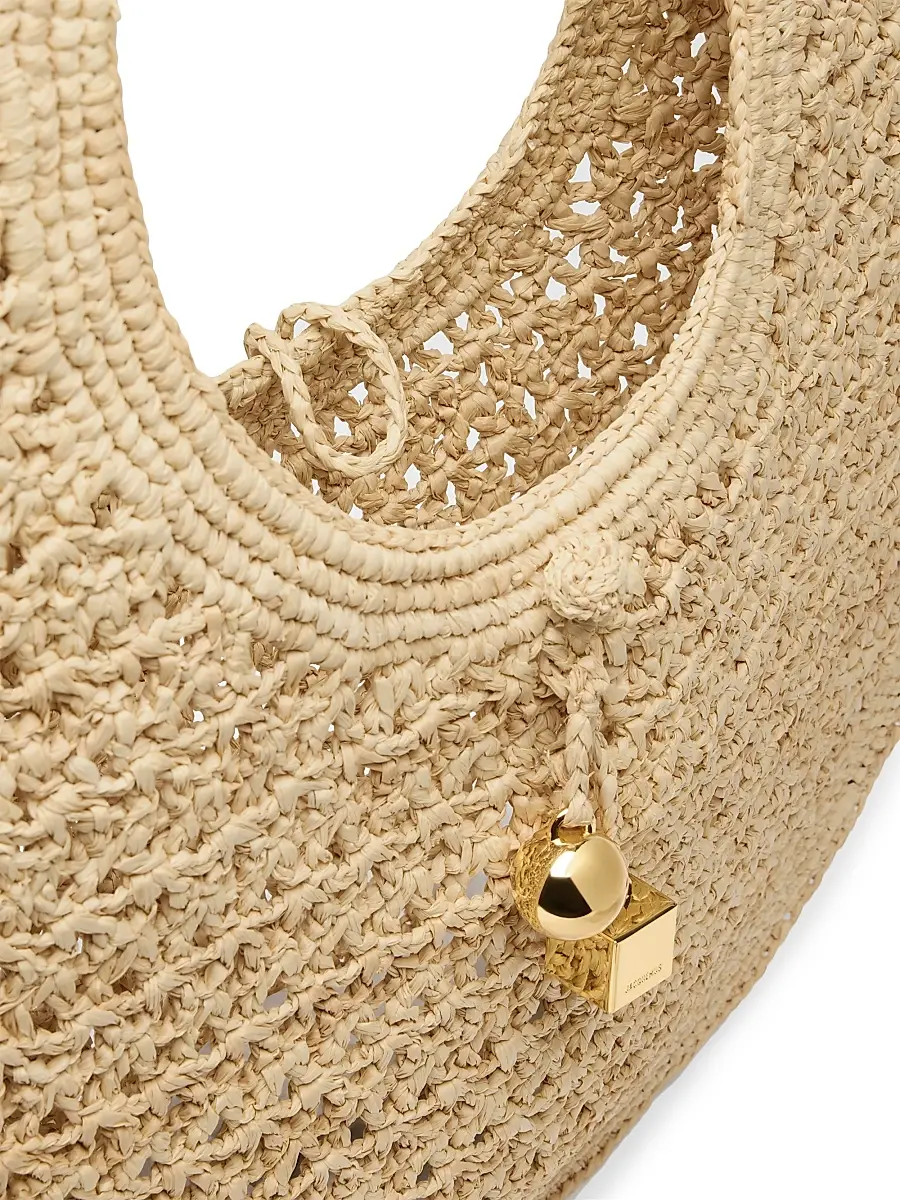 Jacquemus Women's Le Rond Spiaggia Raffia Shoulder Bag - Natural | Thumbnail 5 Jacquemus Women's Le Rond Spiaggia Raffia Shoulder Bag - Natural | Thumbnail 5