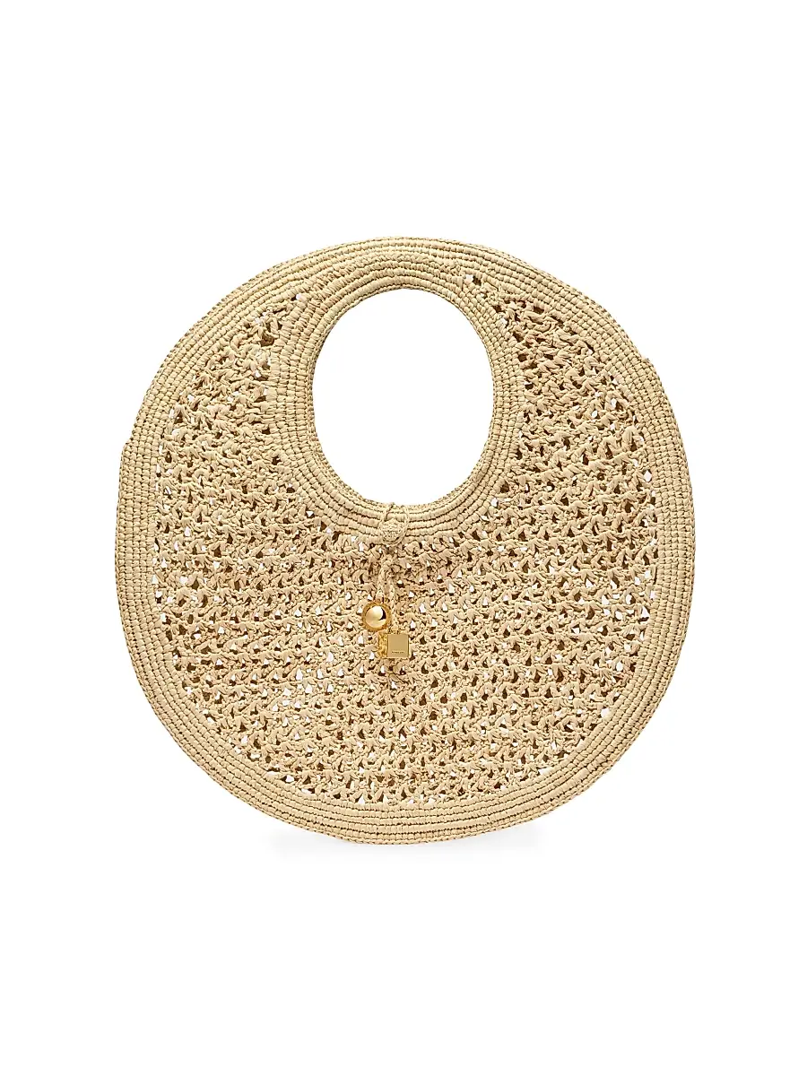 Jacquemus Women's Le Rond Spiaggia Raffia Shoulder Bag - Natural | Image 1 Jacquemus Women's Le Rond Spiaggia Raffia Shoulder Bag - Natural | Image 1