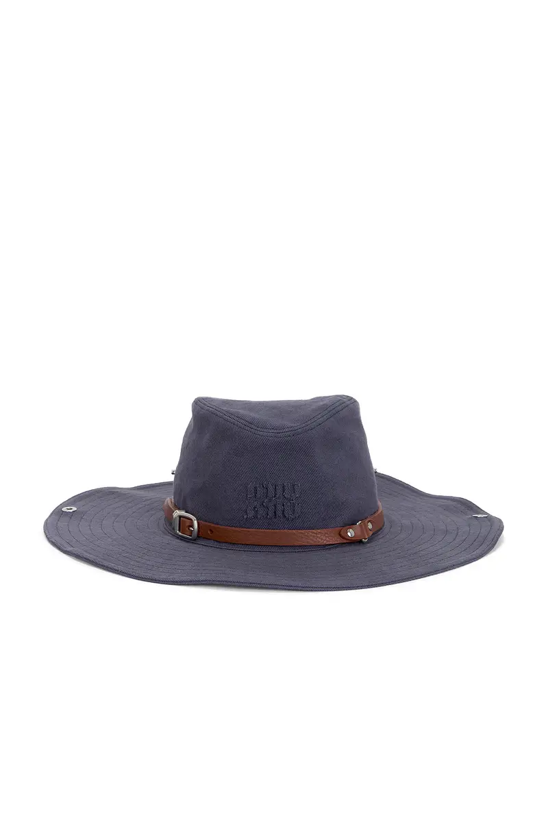 Miu Miu Drill Cuoietto Hat | Thumbnail 3 Miu Miu Drill Cuoietto Hat | Thumbnail 3