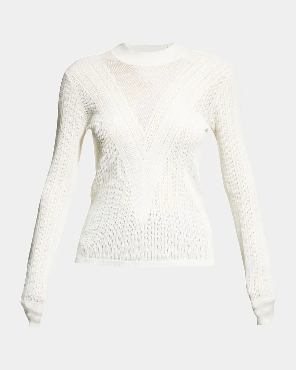 Veronica Beard Raylan Stretch-Knit Pullover Sweater | Thumbnail 5