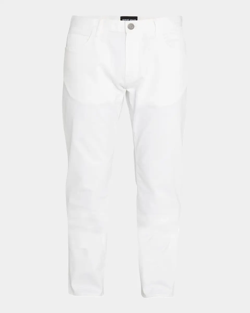 Giorgio Armani Men's Five-Pocket Solid Cotton-Stretch Pants | Thumbnail 5 Giorgio Armani Men's Five-Pocket Solid Cotton-Stretch Pants | Thumbnail 5