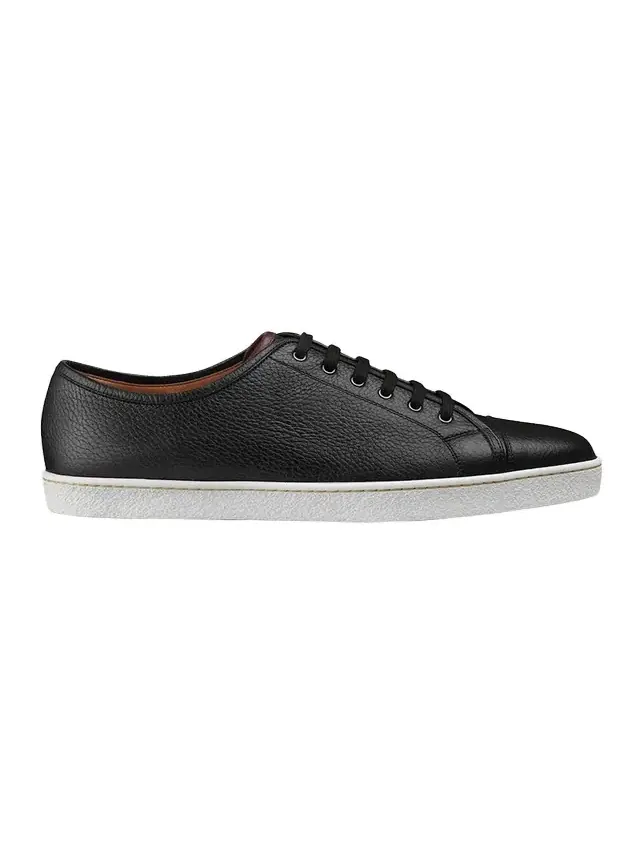 Men's Textured Leather Low-Top Sneakers Men's Textured Leather Low-Top Sneakers