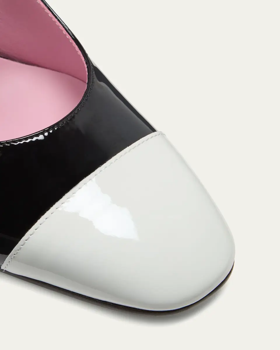 CAREL Papaya Bicolor Patent Slingback Pumps | Thumbnail 5