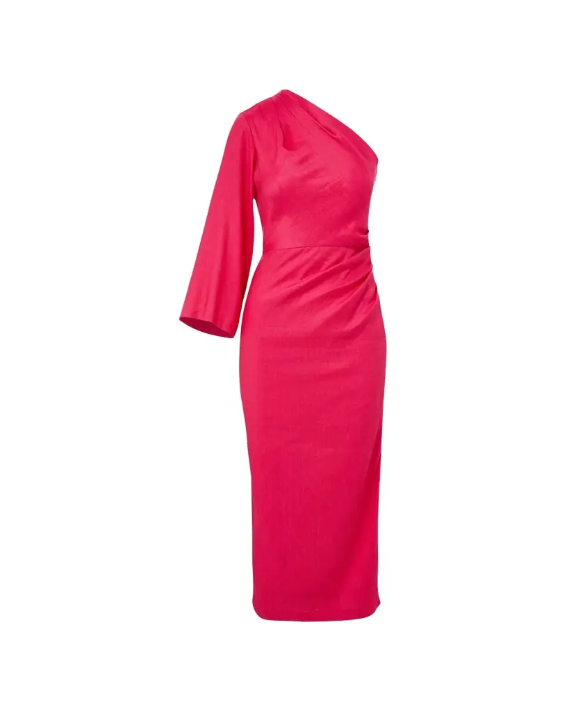 Veronica Beard Patsy One-Shoulder Midi Dress | Image 1 Veronica Beard Patsy One-Shoulder Midi Dress | Image 1
