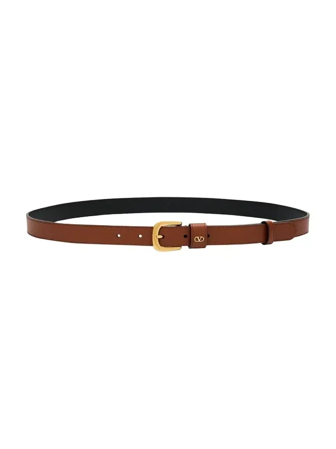 VLogo Signature Embellished Leather Belt, 25mm