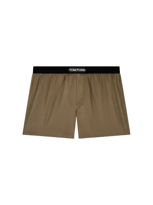 Tom Ford Men's Silk Jacquard Logo Boxers