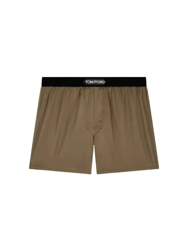 Tom Ford Men's Silk Jacquard Logo Boxers