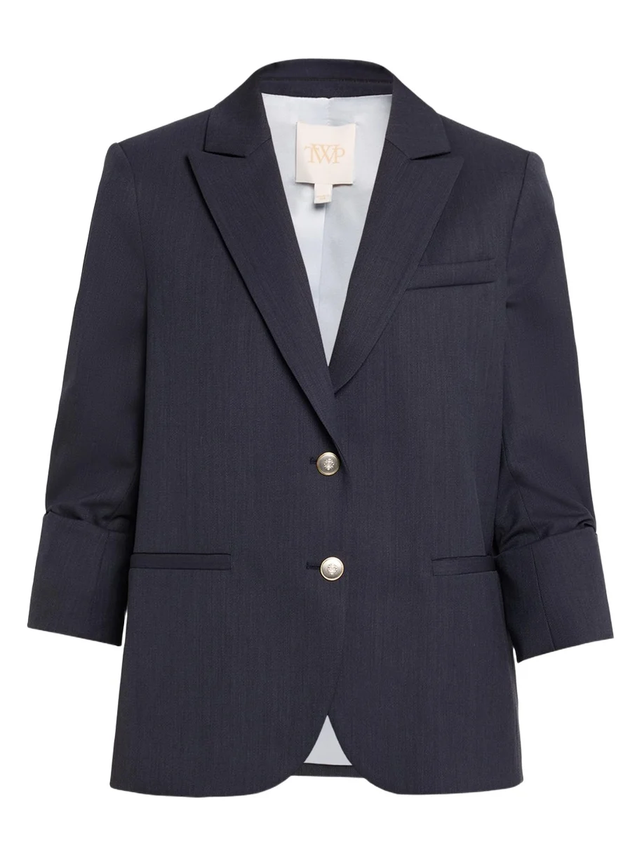 Boyfriend Single-Breasted Stretch Wool Blazer Boyfriend Single-Breasted Stretch Wool Blazer