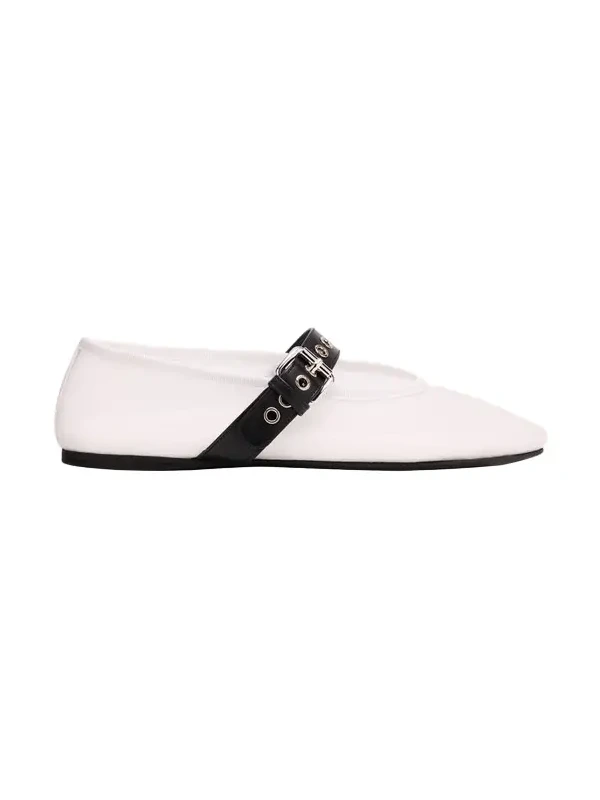 Mesh Buckle Mary-Jane Ballerina Flats Mesh Buckle Mary-Jane Ballerina Flats