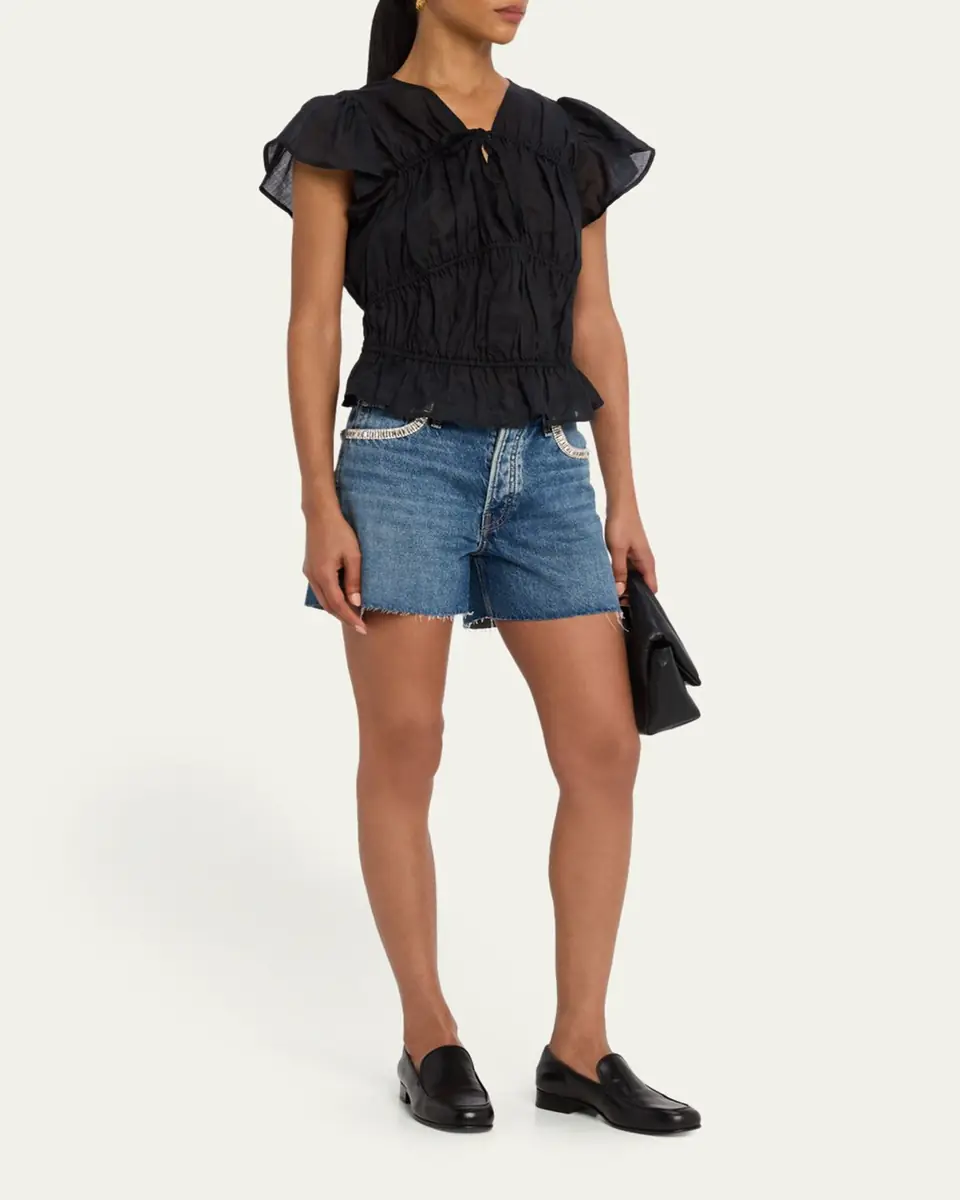 Rag & Bone Embellished Cut-Off Denim Shorts | Thumbnail 2 Rag & Bone Embellished Cut-Off Denim Shorts | Thumbnail 2