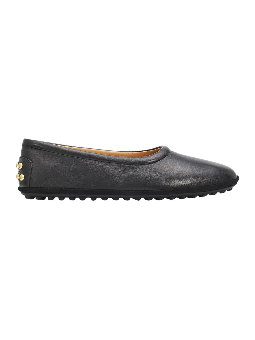 Tod's Studded Nappa Leather Ballerina Flats
