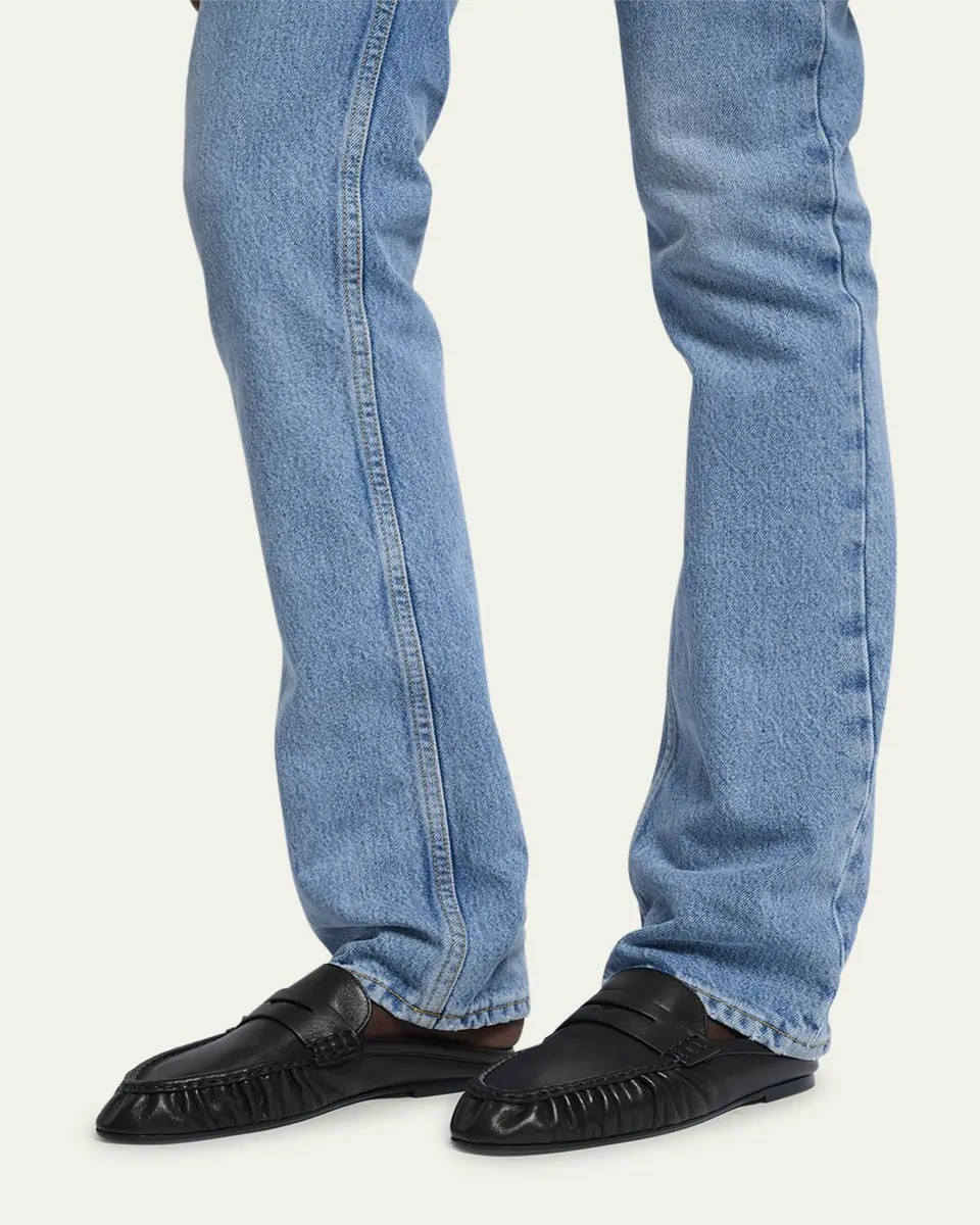Saint Laurent Le Loafer Leather Penny Loafer Mules | Thumbnail 2