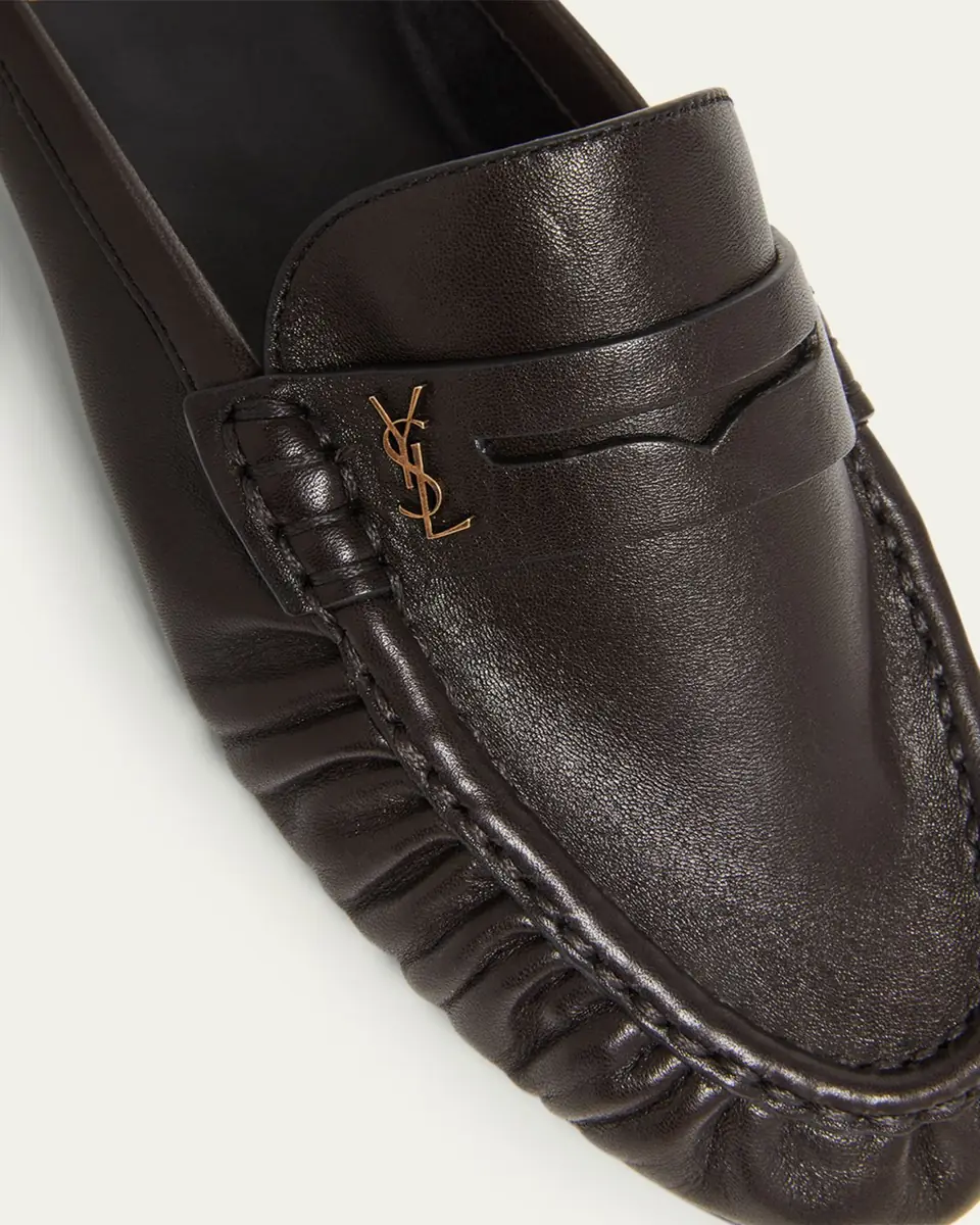 Saint Laurent Le Loafer Leather Penny Loafer Mules | Thumbnail 5