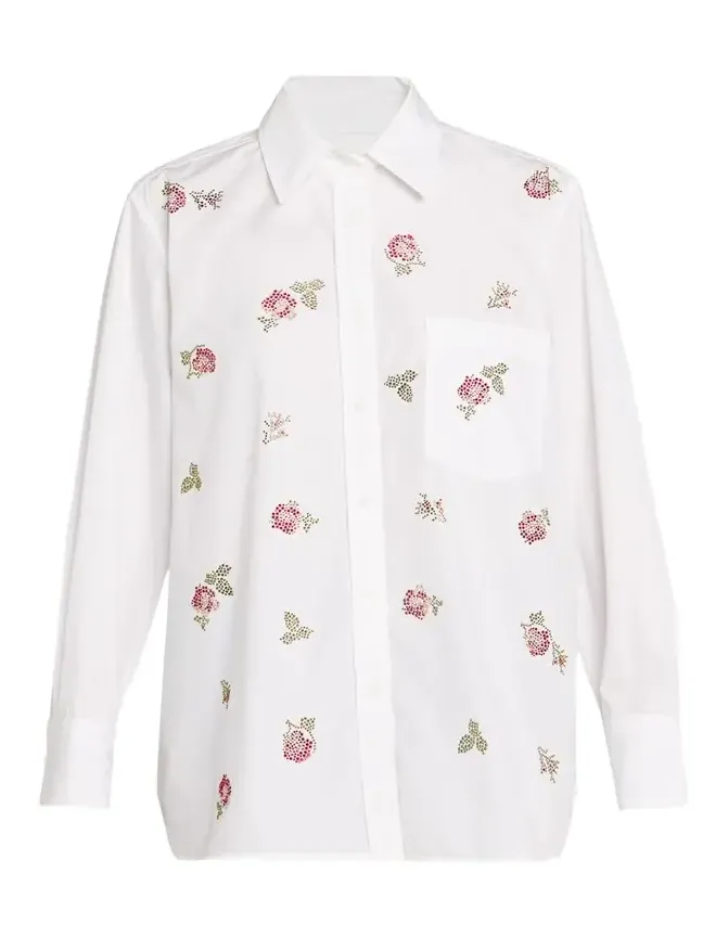 Florecita Embellished Artisan Shirt Florecita Embellished Artisan Shirt