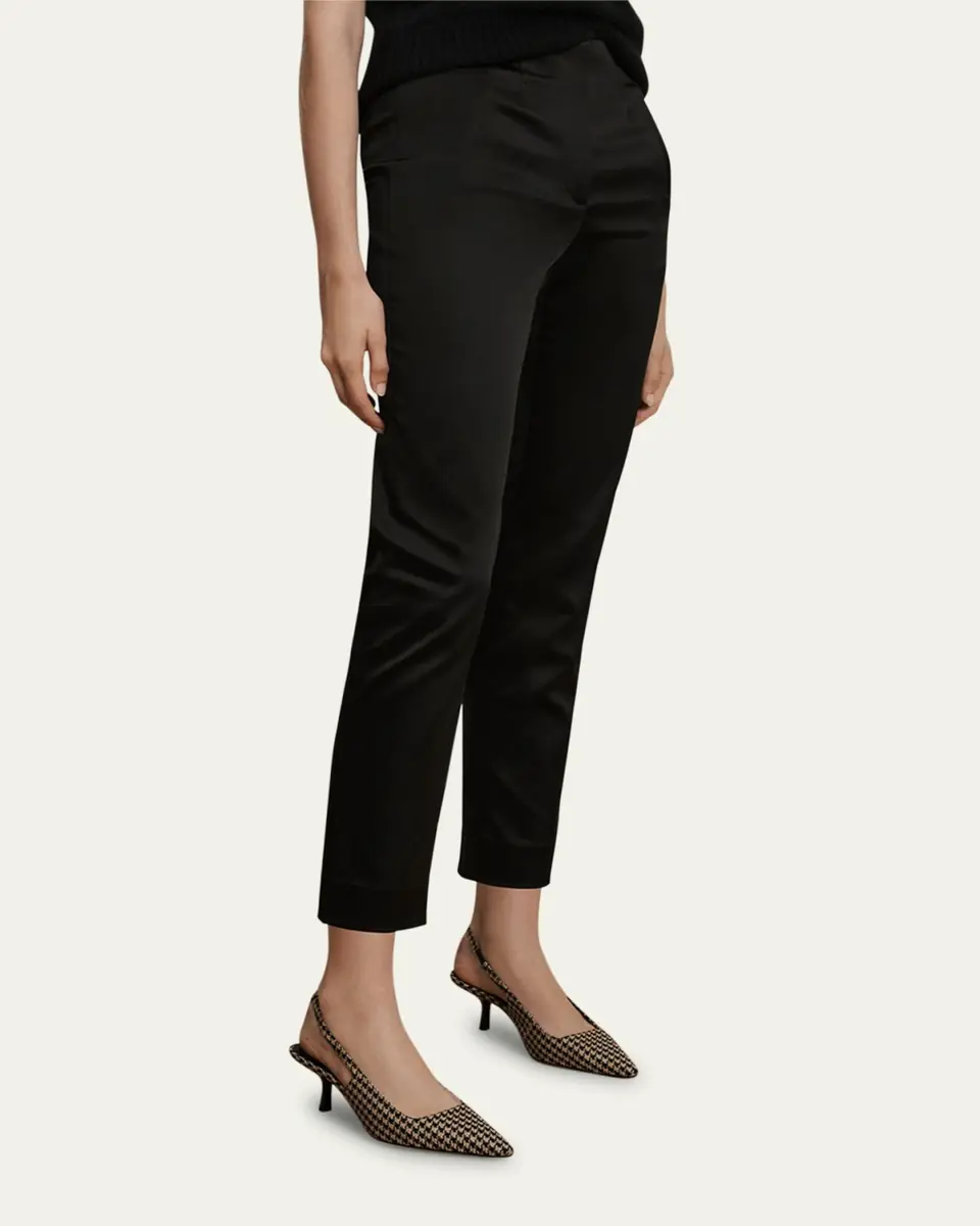 Veronica Beard Stila Slim Satin Pants | Thumbnail 5