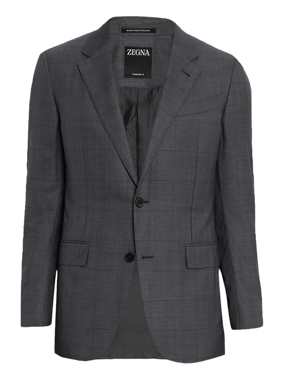 Men's Tonal Plaid 15milmil15 Wool Suit Men's Tonal Plaid 15milmil15 Wool Suit