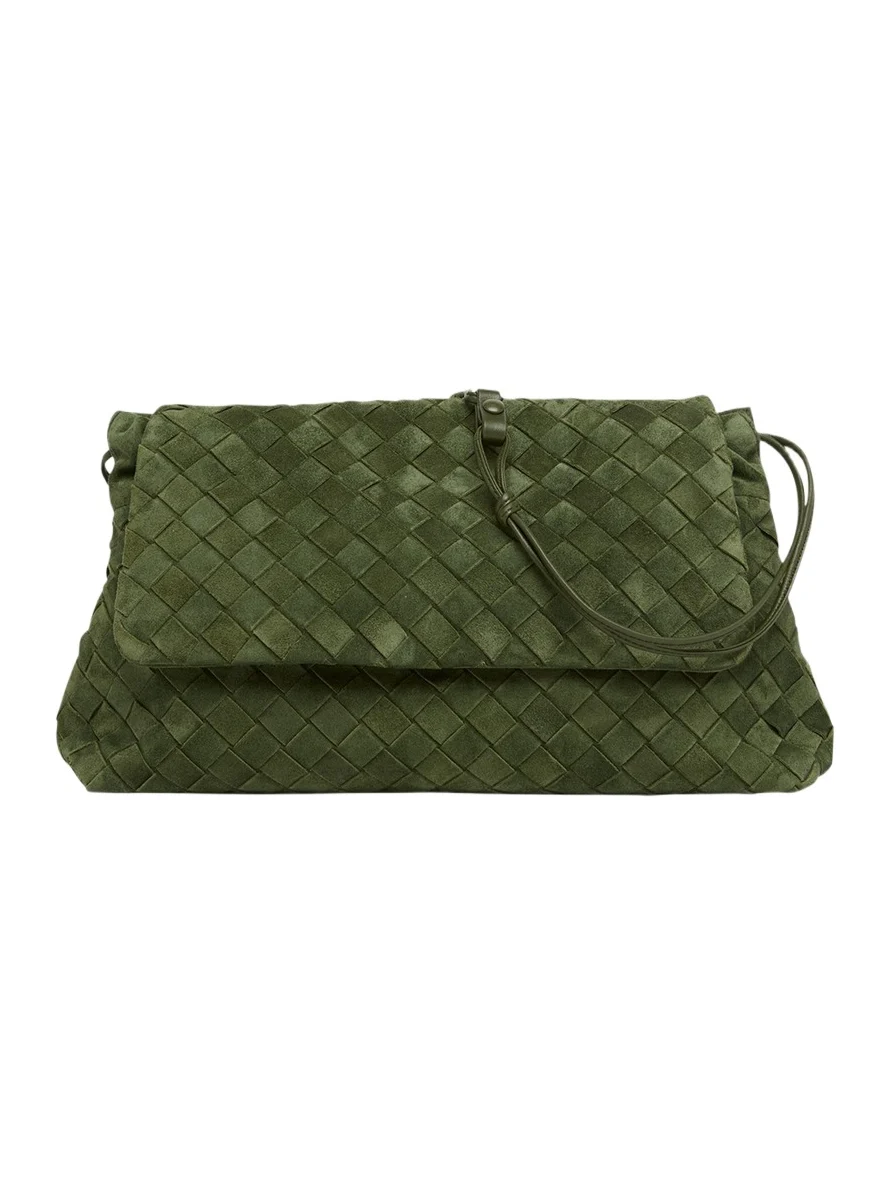 Giorno Suede Drawstring Shoulder Bag