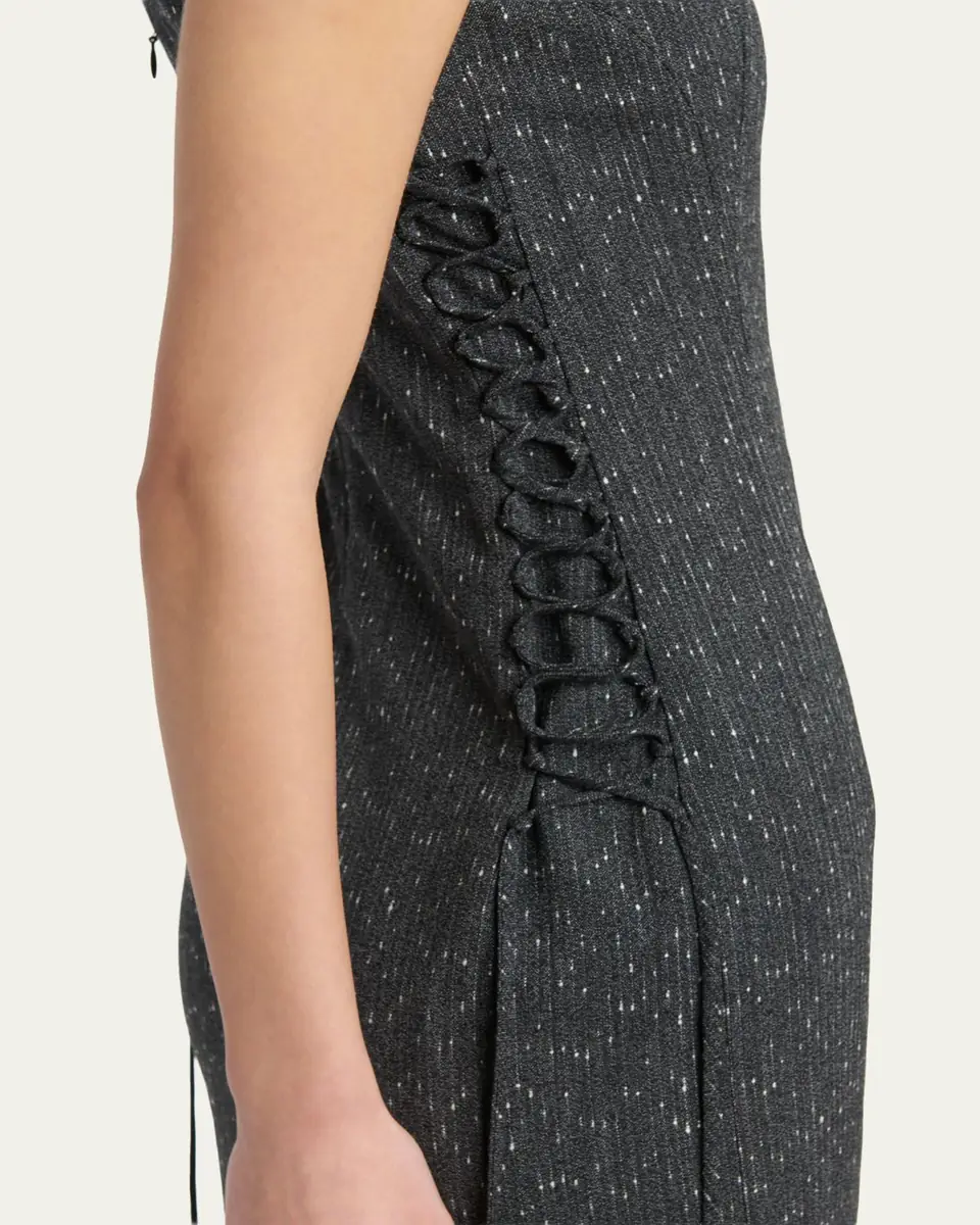 Alexander McQueen Sleeveless Laced Sheath Dress | Thumbnail 5 Alexander McQueen Sleeveless Laced Sheath Dress | Thumbnail 5
