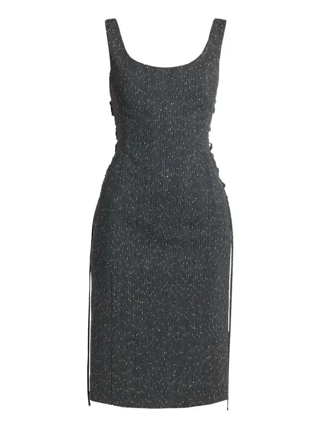 Sleeveless Laced Sheath Dress