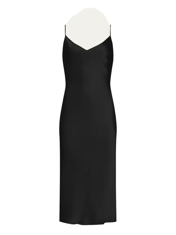 Seridie Mid-Length Silk Slip Dress