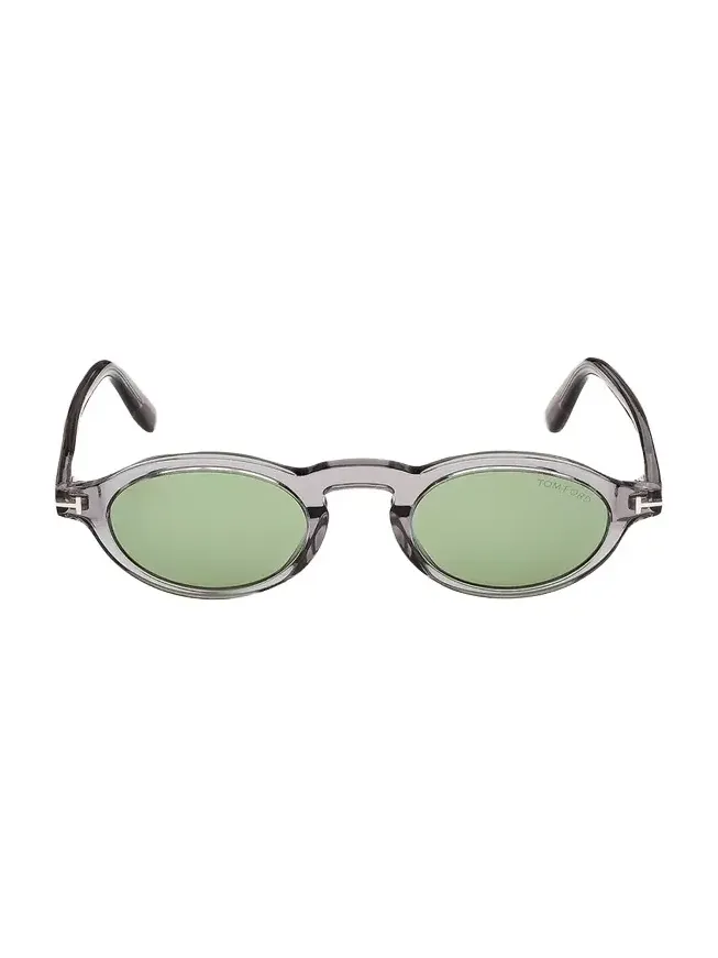 Men's Aristotele-02 Acetate Round Sunglasses