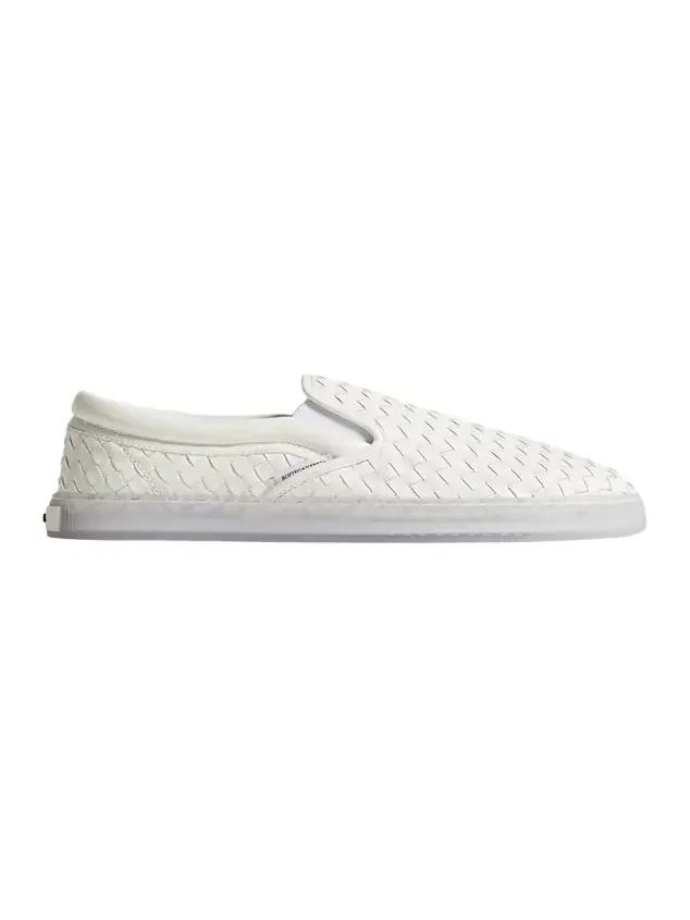 Men's Serena Intrecciato Leather Slip-On Sneakers Men's Serena Intrecciato Leather Slip-On Sneakers
