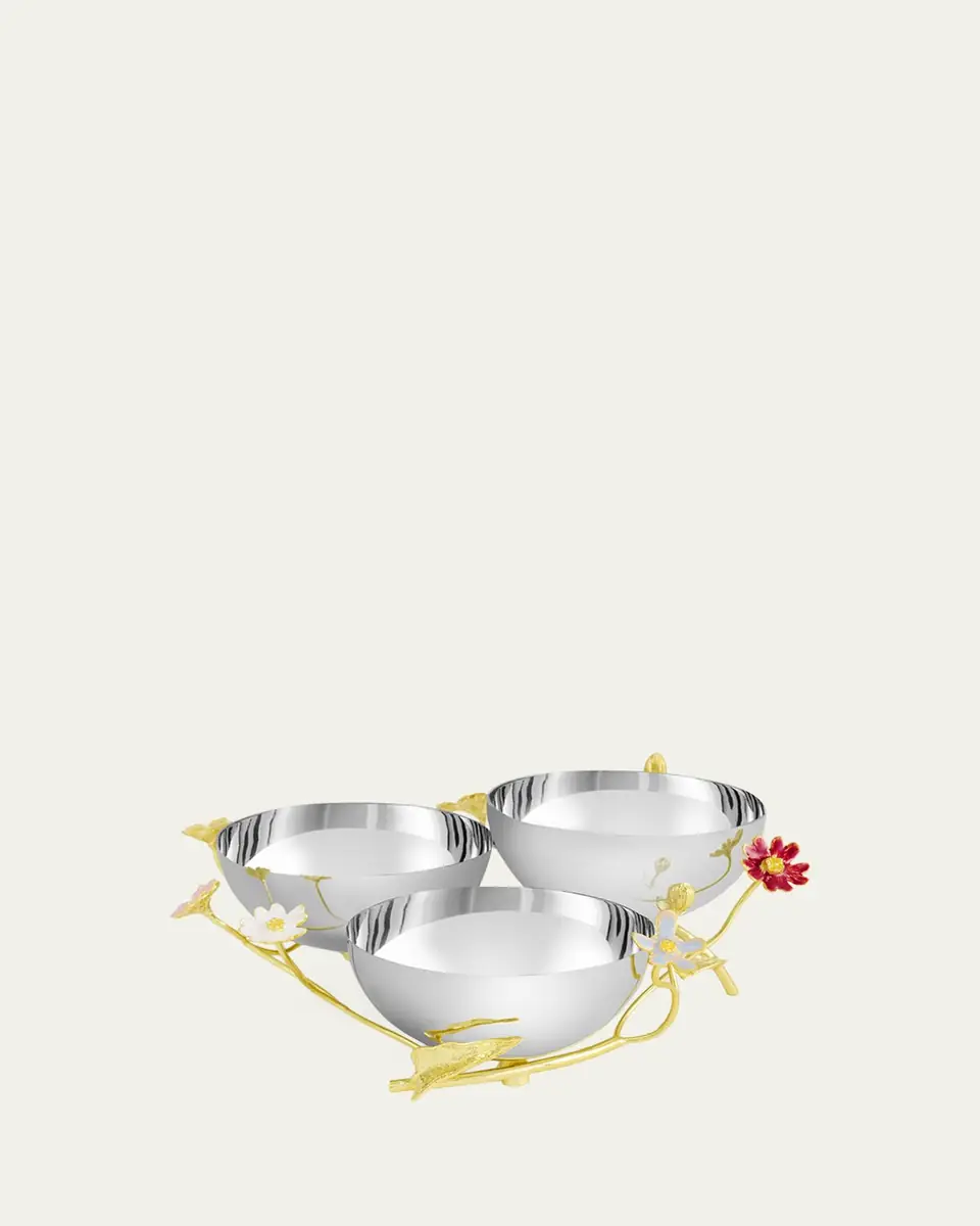 Michael Aram Wildflower Triple Dish | Thumbnail 3 Michael Aram Wildflower Triple Dish | Thumbnail 3