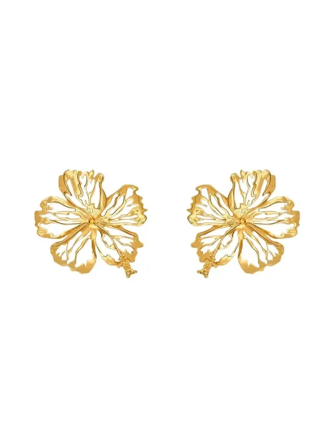 Openwork Hibiscus Earrings Openwork Hibiscus Earrings
