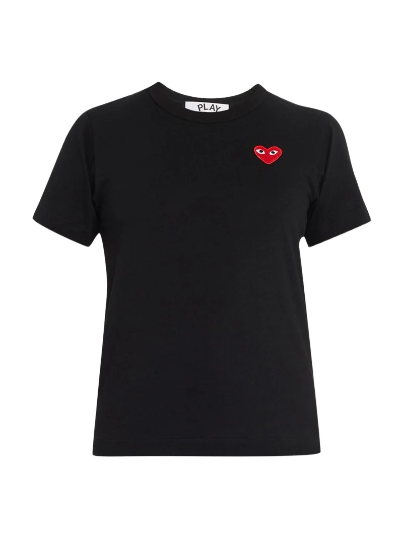 CDG Play Heart Logo Short-Sleeve Cotton T-Shirt