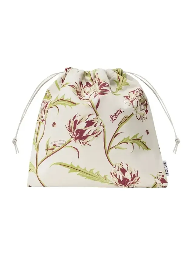 x Paula's Ibiza Artichoke-Print Canvas Pouch Bag x Paula's Ibiza Artichoke-Print Canvas Pouch Bag