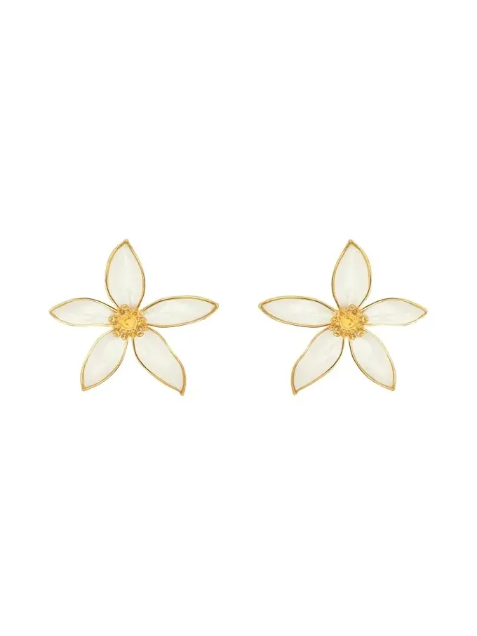 Large Orange Blossom Clip-On Earrings Large Orange Blossom Clip-On Earrings