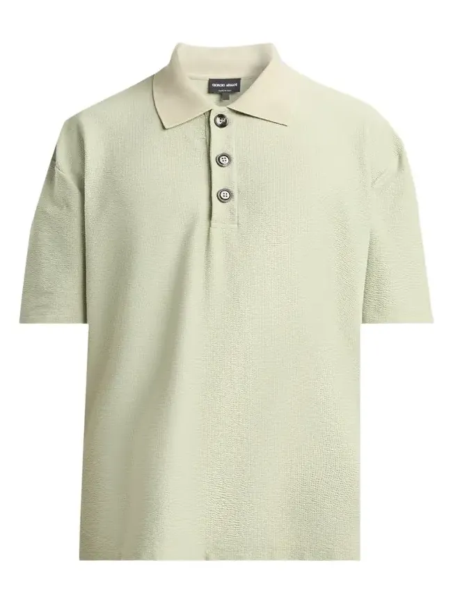 Men's Seersucker Relaxed-Fit Polo Shirt Men's Seersucker Relaxed-Fit Polo Shirt